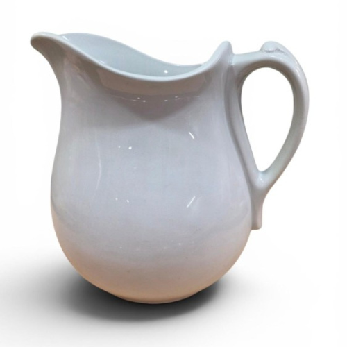 Antique J. & G. Meakin White Ironstone Pitcher | Victorian England Farmhouse Jug