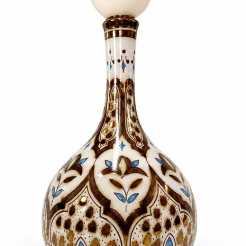 NAZARI Original Lusterware Decanter Made in Granada Kingdom - Signed by Artist Yarrar